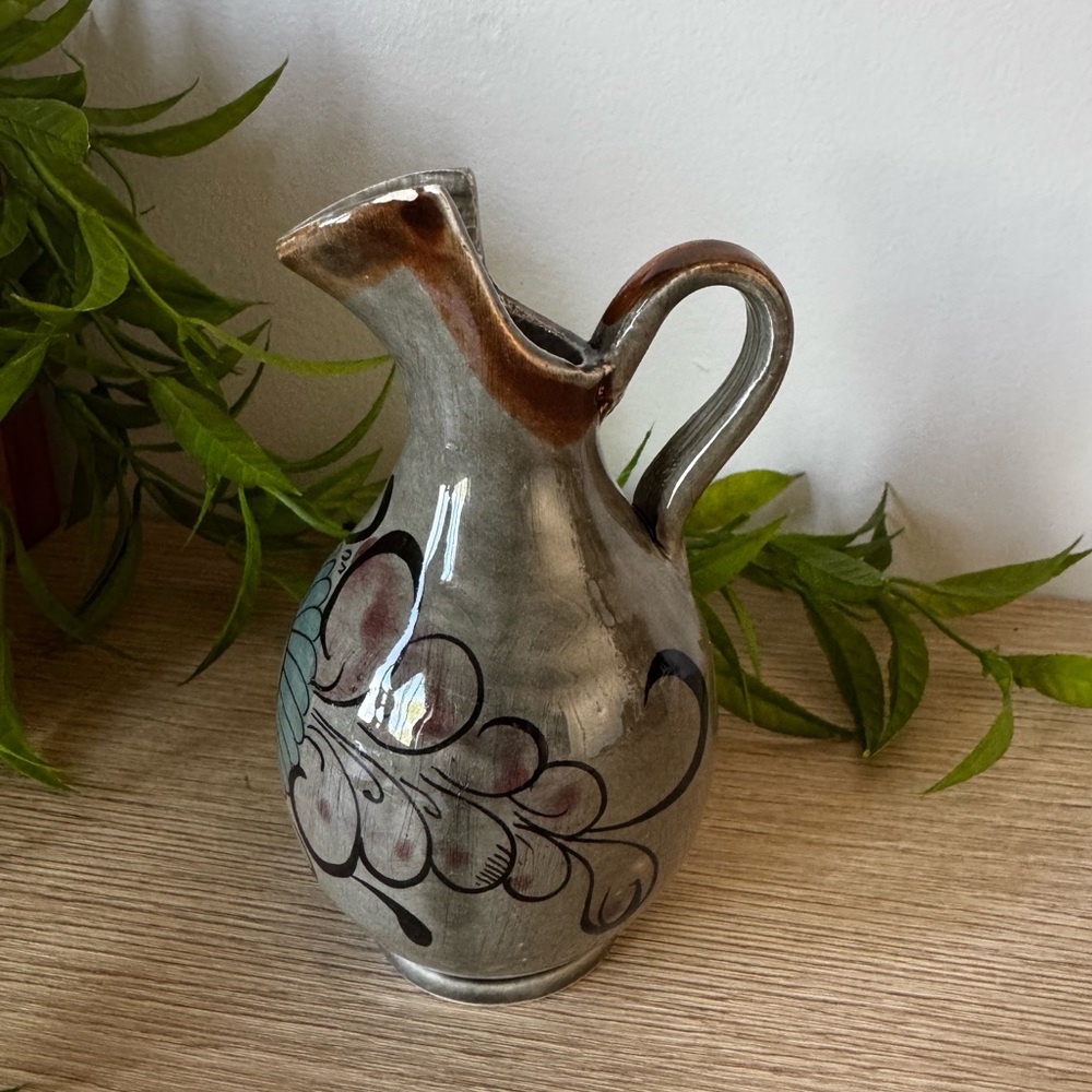 Handcrafted Ceramic Vase with Floral Design